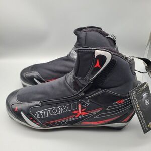 Atomic BOA X Cruise Nordic Ski Boots Mens 11.5 Black Red Cross Country Skiing